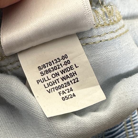 GAP High Rise Pull-On Wide-Leg Jeans Light Wash Sz XXL $80 {3X16} - Picture 7 of 7